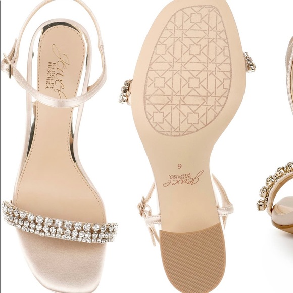 Badgley Mischka - Lori Block Heel in Champagne - Picture 4 of 16